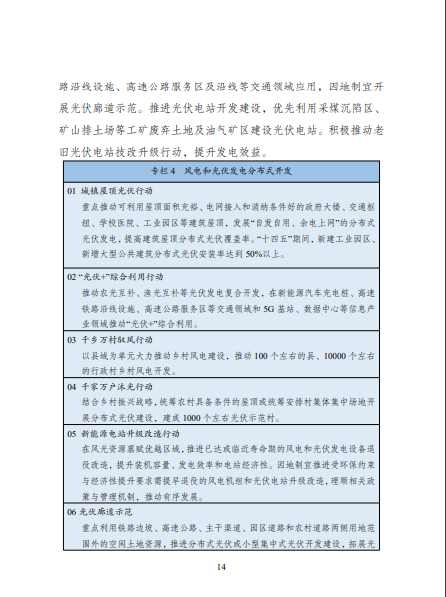 發(fā)改委、能源局等九部委聯(lián)合印發(fā)發(fā)布“十四五”可再生能源規(guī)劃！