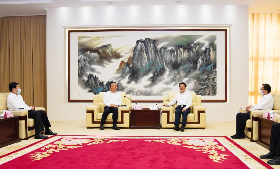 雷鳴山、韓君拜會(huì)安徽省委書記鄭柵潔