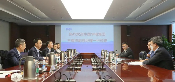 華電集團(tuán)公司黨組成員、副總經(jīng)理王緒祥拜會(huì)中國船舶黨組成員、副總經(jīng)理盛紀(jì)綱