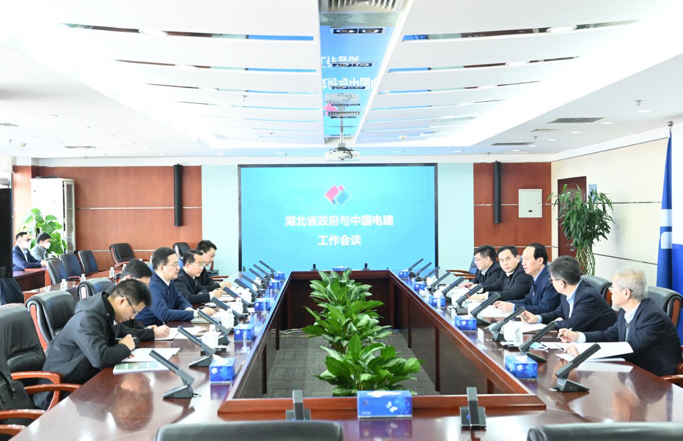 中國電建黨委書記、董事長丁焰章與湖北省副省長盛閱春會談