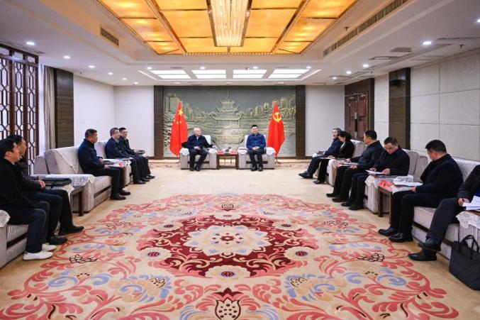 貴陽市領導會見中國節(jié)能環(huán)保集團有限公司黨委常委、總會計師朱慶鋒一行