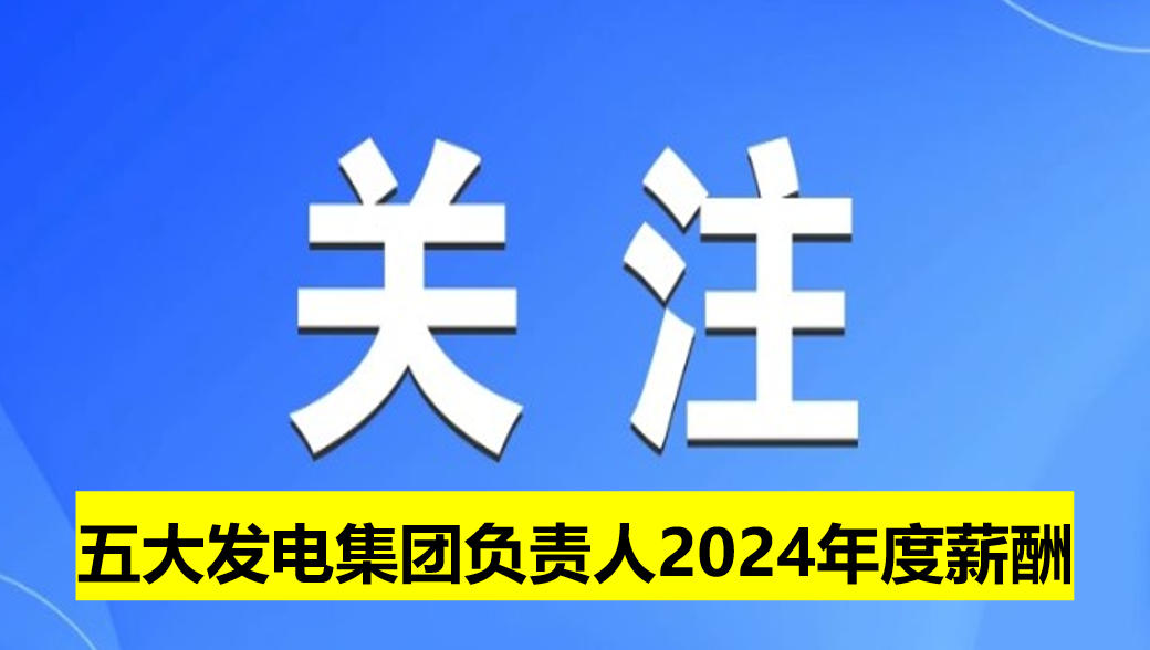 五大發(fā)電集團(tuán)負(fù)責(zé)人2024年度薪酬